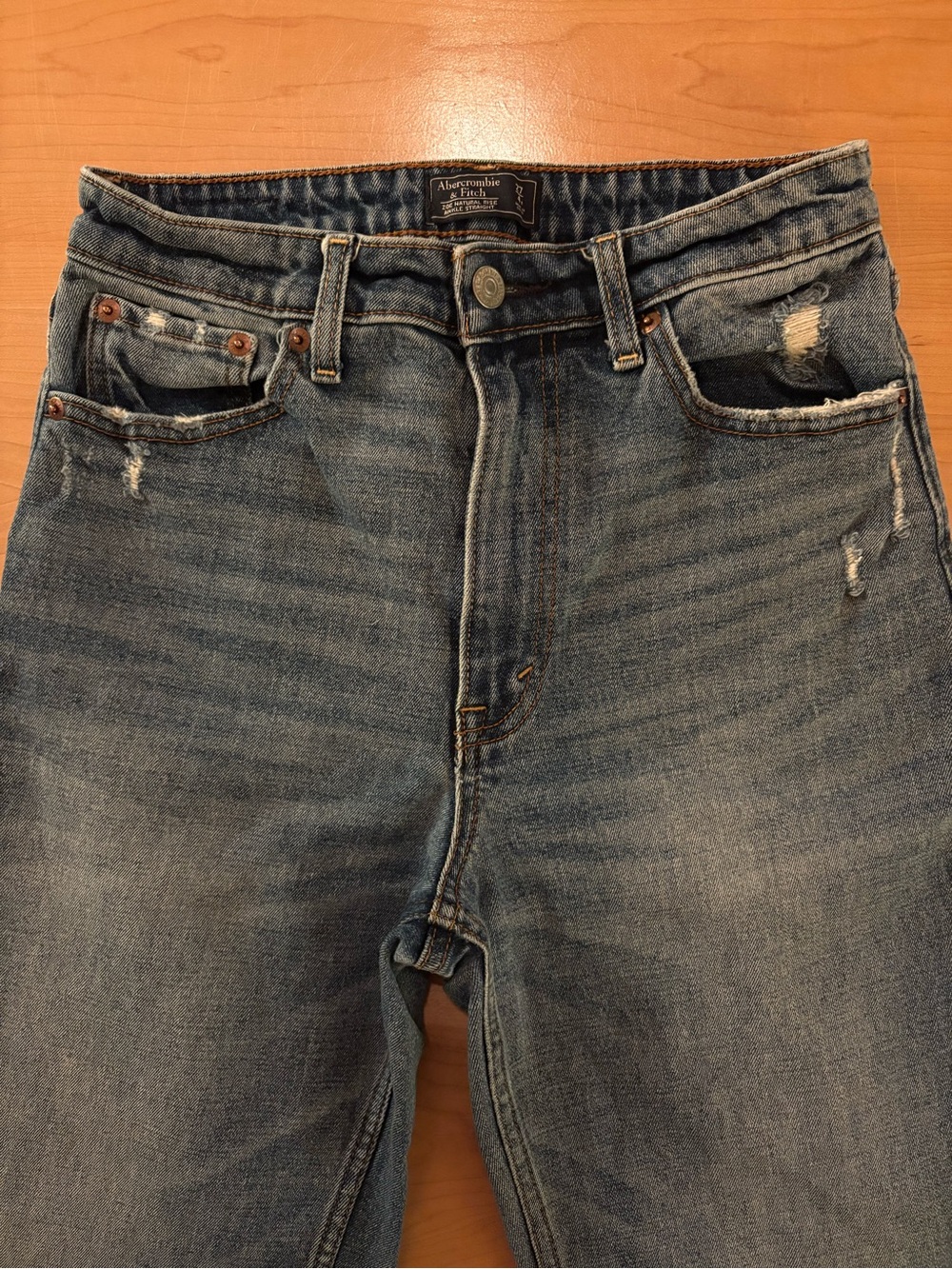Abercrombie & Fitch Blue Distressed Jeans